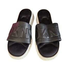 DKNY Black Slide Sandals for Women